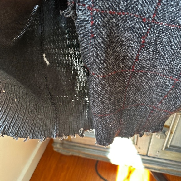 R13 Gray Distressed Long Cardigan - Picture 14 of 16